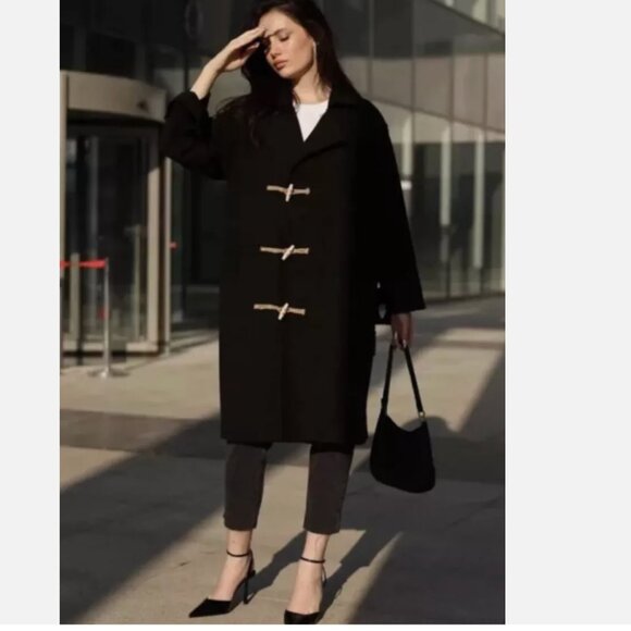 NWT ZARA Wool Toggle Coat ZW Limited Edition 3057/783 Bloggers Fave  Medium - Picture 2 of 12